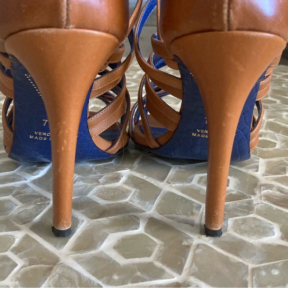 Valentina Rangoni Firenze strappy leather heels (7.5) - Picture 9 of 12